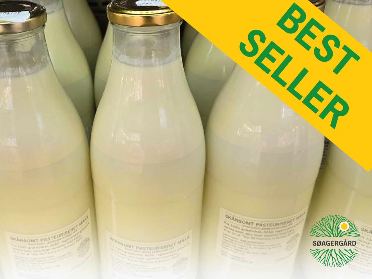 Skånsomt pasteuriseret mælk (A2A2, græsfodret)