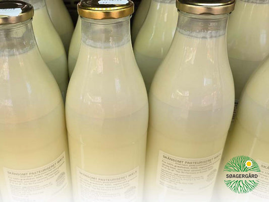 Skånsomt pasteuriseret mælk (A2A2, græsfodret)